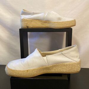 Sperry canvas white comfort sole platform espadrilles size 7